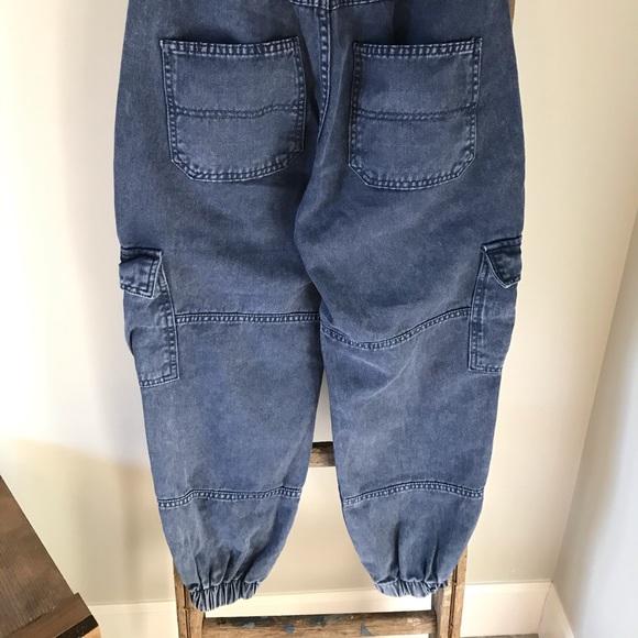 Free People Cargo Jeans Blue - Picture 6 of 8